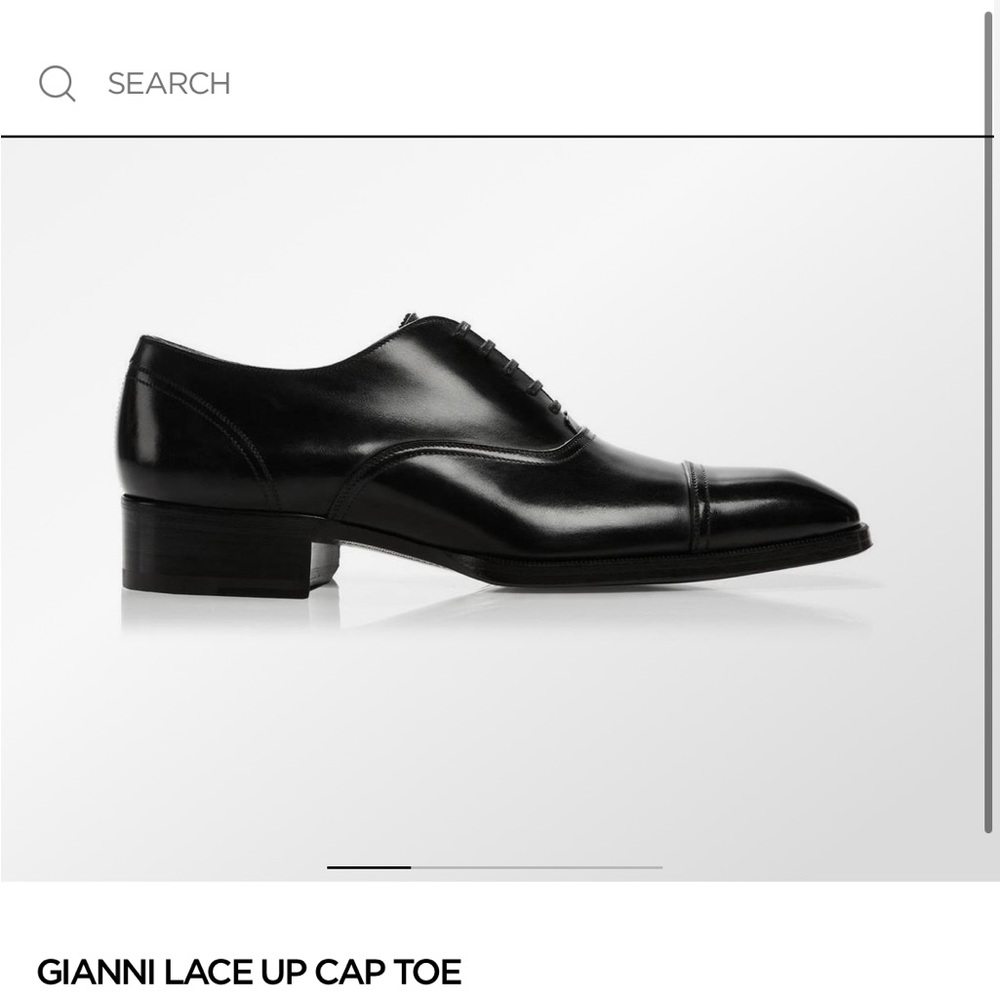 Tom Ford Gianni-Black Captoe Laceup dress shoes